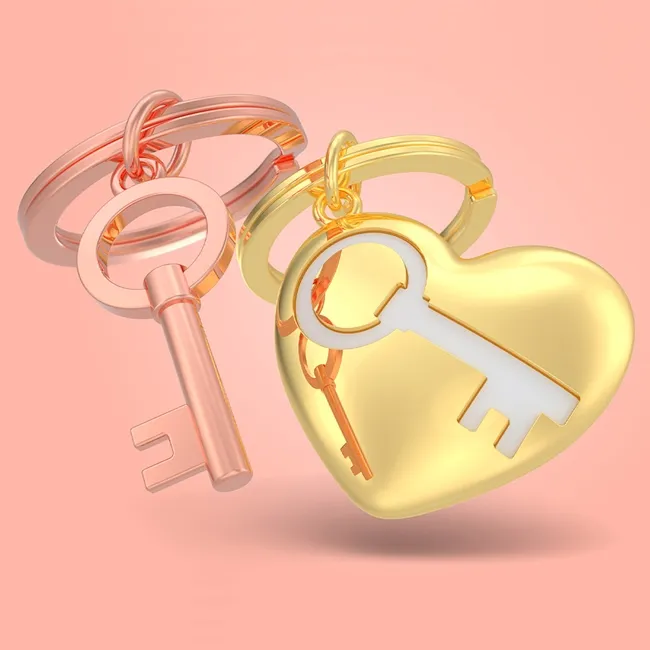 [MTM365-01] Metalmorphose - Sleutelhanger hart en sleutel