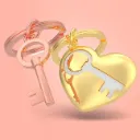 Metalmorphose  - Porte-clés cœur et clé