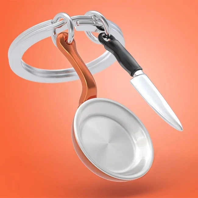 [MTM364-01] Metalmorphose - Sleutelhanger van de chef-kok