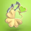 Metalmorphose - Geluksklaver sleutelhanger | Goud & Groen