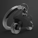 Metalmorphose - Porte-clés moto noir mat