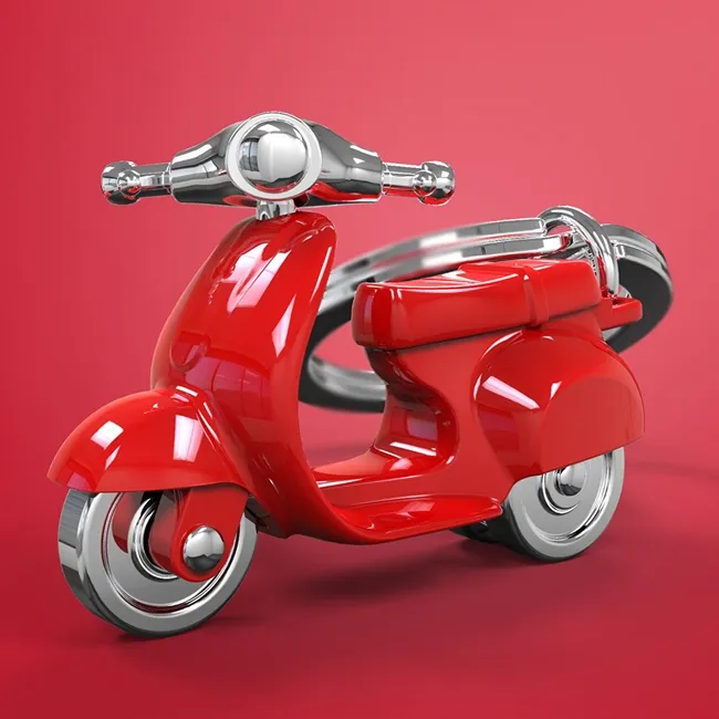 [MTM933-01] Metalmorphose - Porte-clés scooter rouge