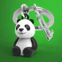 Metalmorphose - Panda sleutelhanger