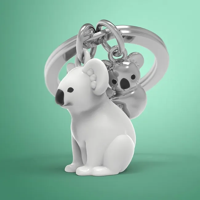 [MTM278-01] Metalmorphose - Porte-clés Koala Gris et Bébé
