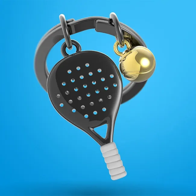 [MTM318-01] Metalmorphose - Porte-clés raquette de padel