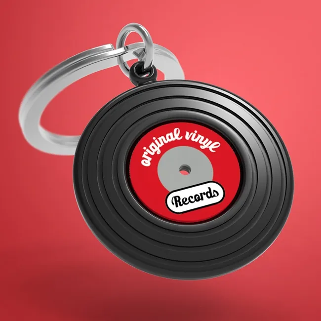 [MTM048-01] Metalmorphose - Porte-clés disque vinyle noir et rouge