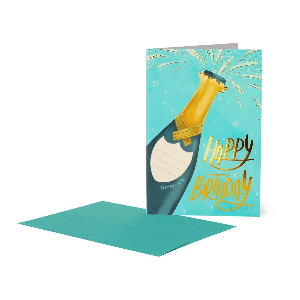 Legami Scratch Off Card - Happy Birthday bottle