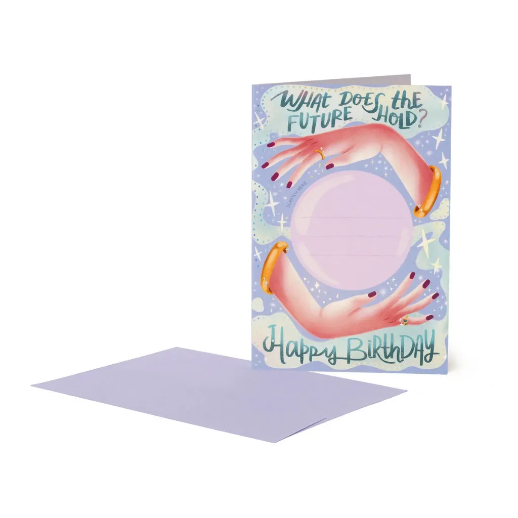 [BGS0003] Legami Scratch Off Card - Happy Birthday Crystal Ball