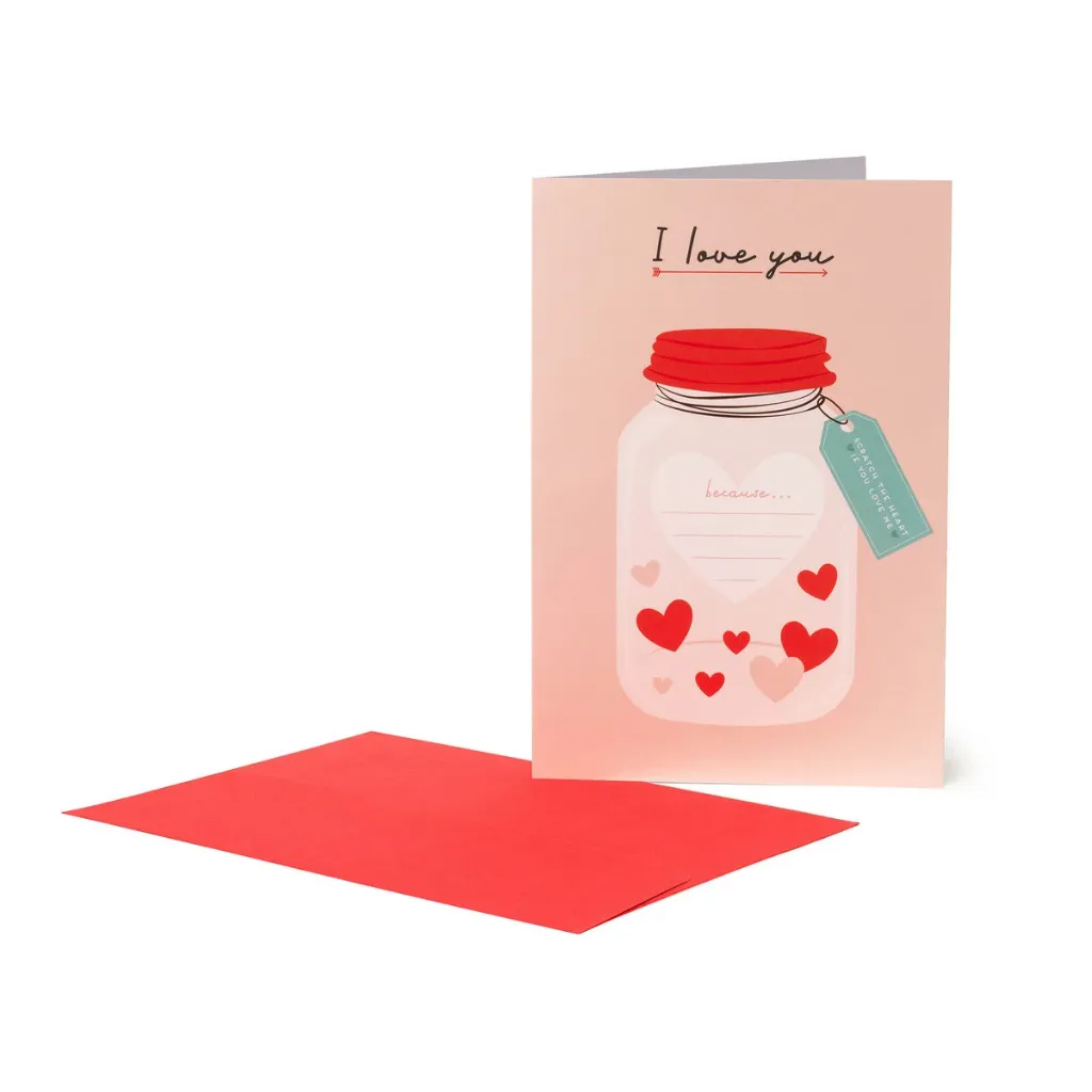 [BGS0001] Legami Scratch off Card - I love you Heart