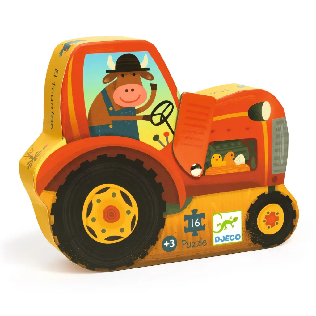 [DJ07275] Silhouette Puzzle - Le tracteur