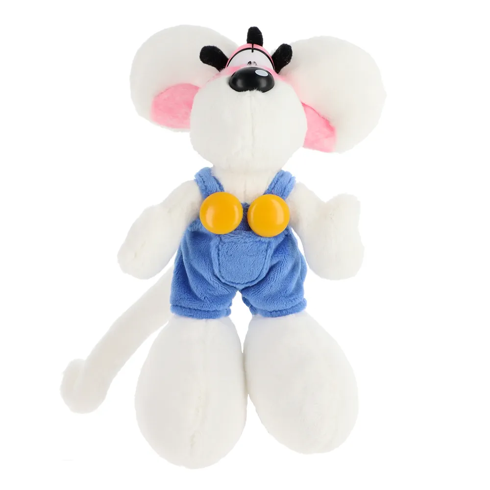 Diddl - Knuffel Diddle met blauwe salopette 20cm