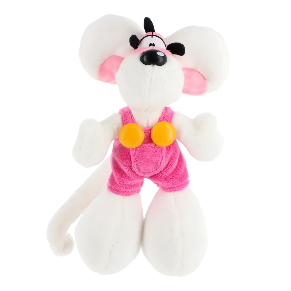 Diddl - Peluche Diddl en salopette rose 20cm