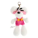 Diddl - Porte-clés péluche Diddle en salopette rose 15cm