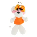 Diddl - Porte-clés peluche Diddlina robe orange 15cm