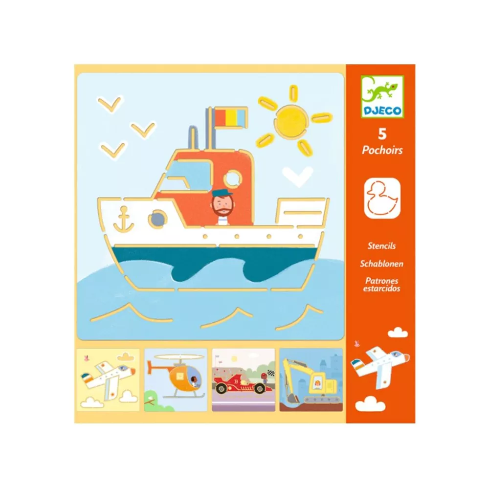 [DJ08819] Pochoirs - Transports & Co