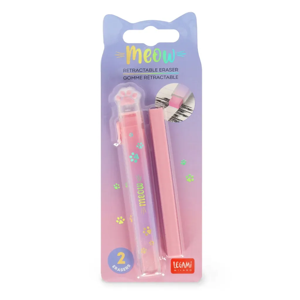 [SERP0001] Legami Meow - Gomme rétractable