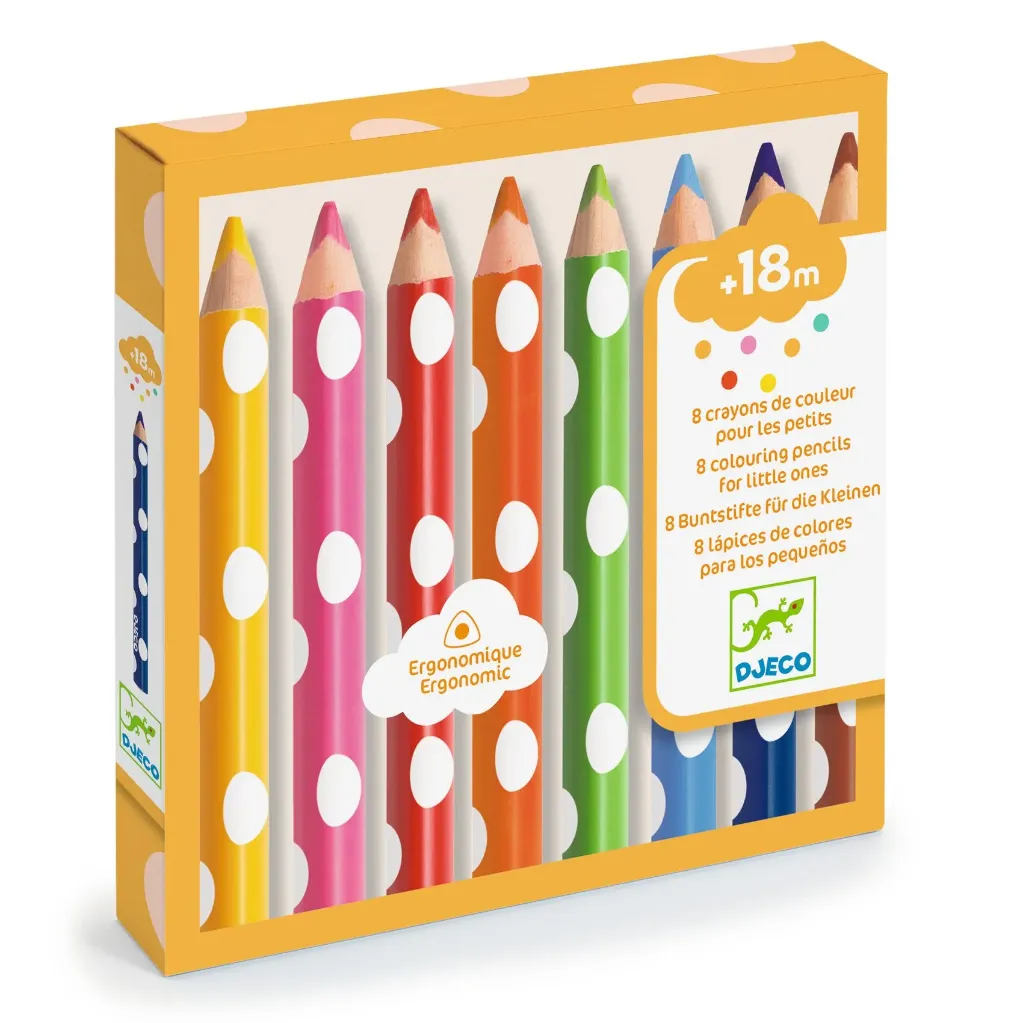 [DJ09004] 8 crayons de coleur pour les petits