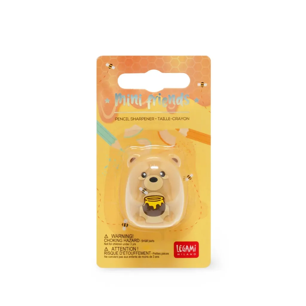 [CSH0002] Legami Mini Friends - Pencil Sharpener Teddybear