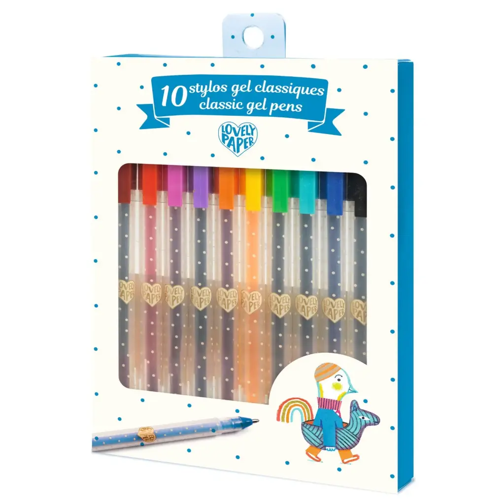 10 stylos gel classiques