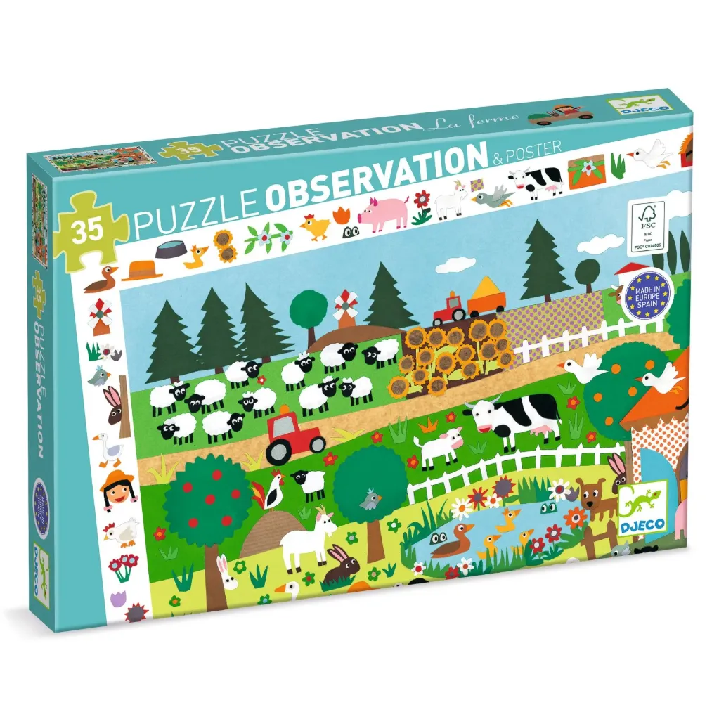 Observatiepuzzel - De boerderij 3+