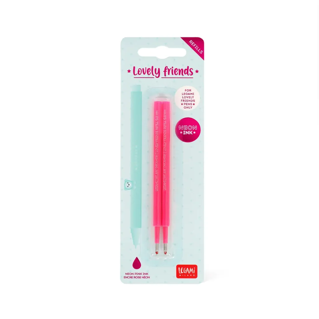 [REFCPP0007] Legami Lovely Friends - Refills Neon Pink