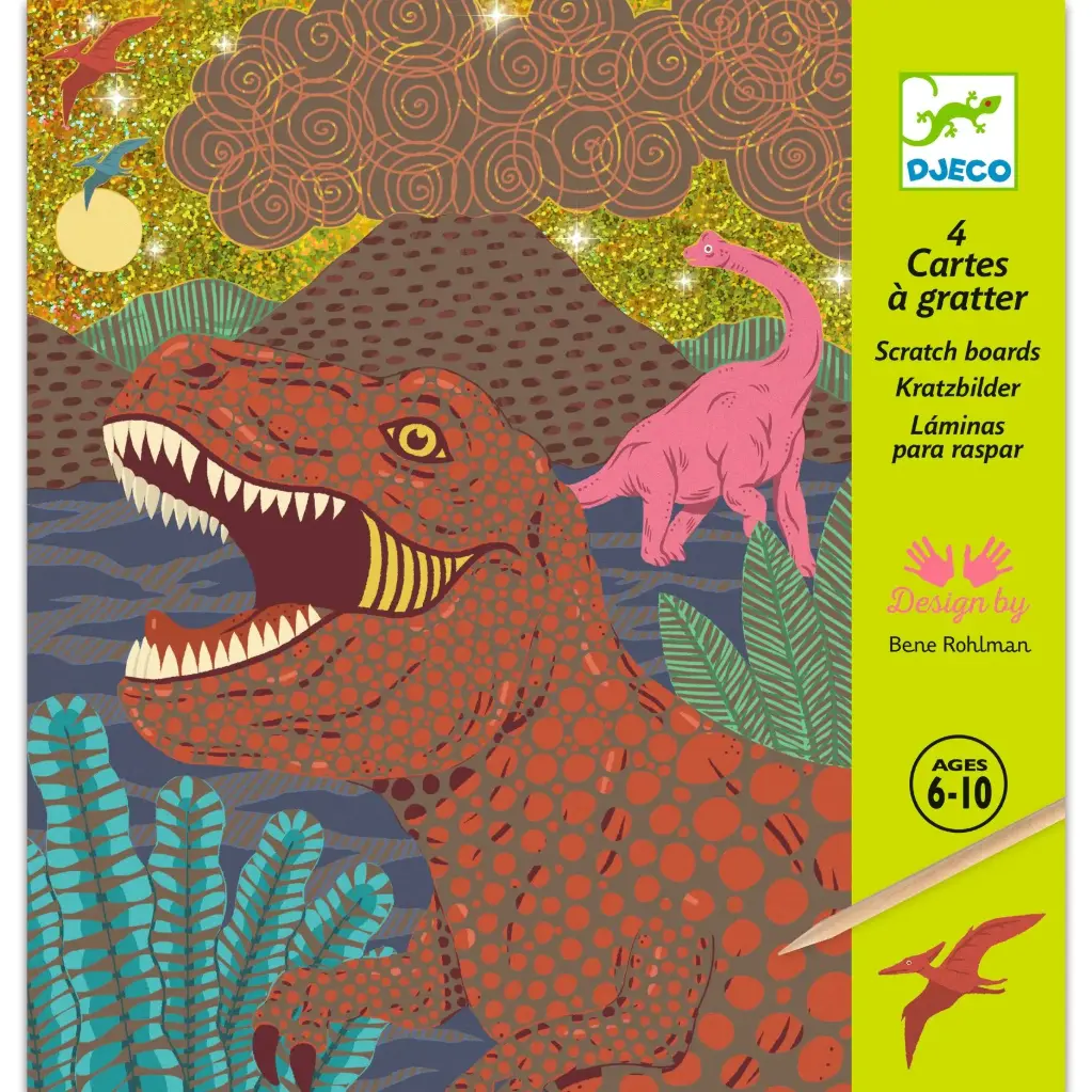 [DJ09726] Cartes a gratter - le regne des dinosaur
