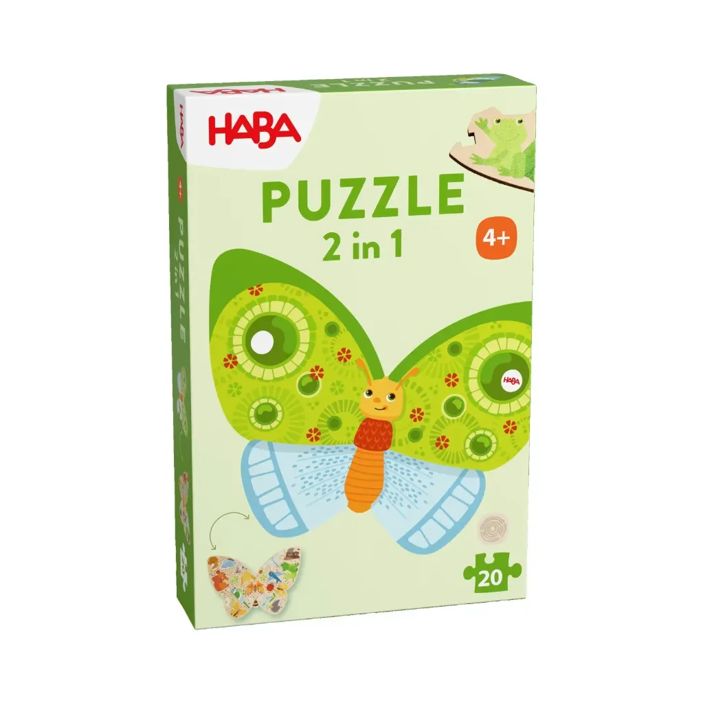 Haba - Puzzle 2 in 1: Vlinder
