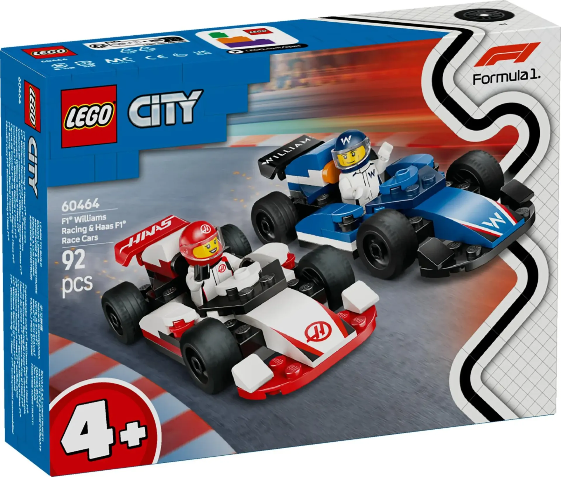 Lego City - Voitures de course de F1® Williams Racing et Haas F1®