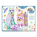 Coloriages à révéler - Familles de la forêt