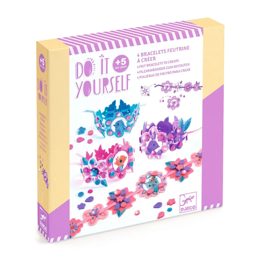[DJ07938] DIY - 4 bracelets feutrine à créer - Meilleures copines