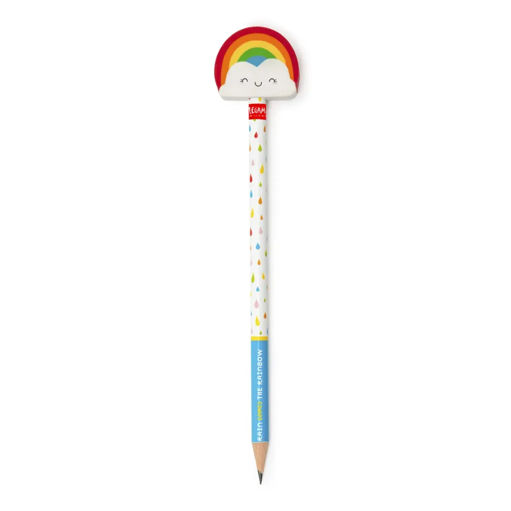 [RAIN0001] Legami After rains comes the rainbow - Crayon avec gomme