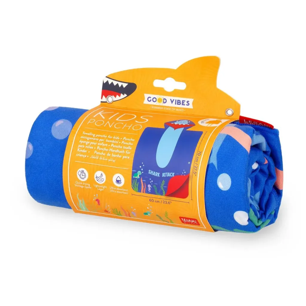 Legami Kids Poncho - Shark