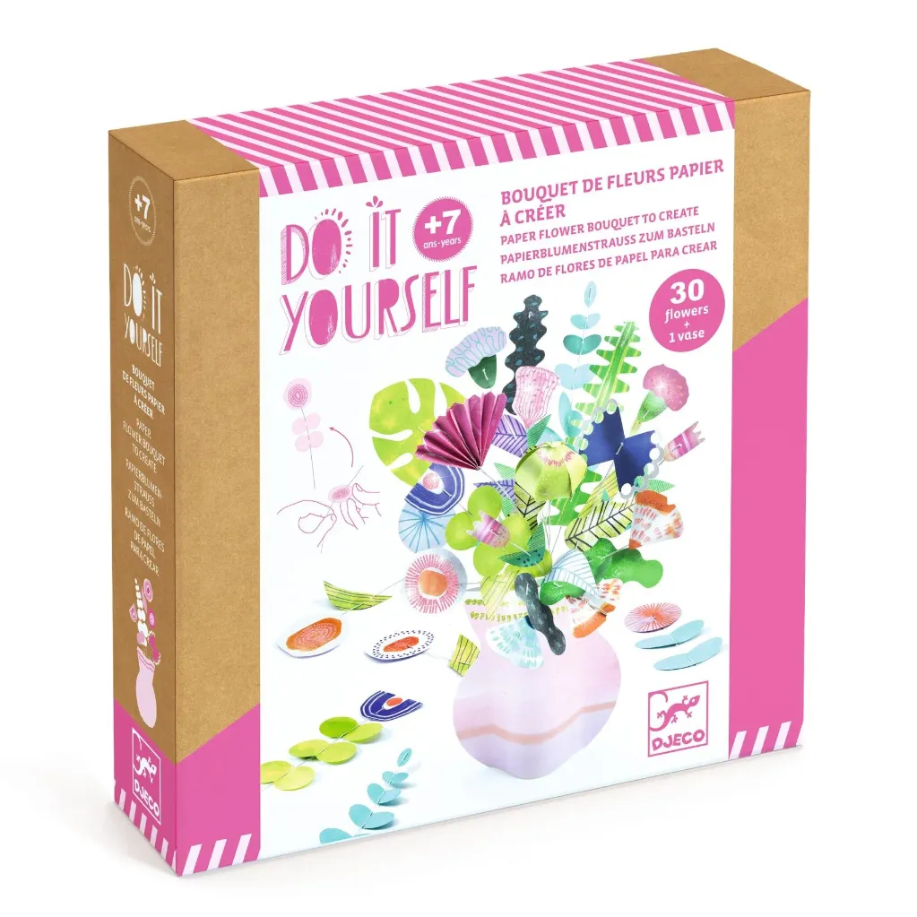 [DJ07959] DIY - Bouquet de fleurs papier à créer - Délicat