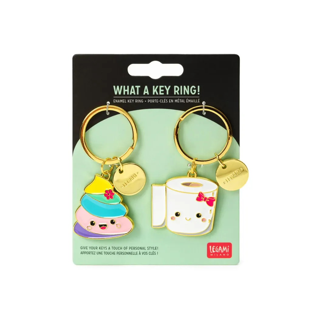 [EKR0007] Legami What a Key Ring! - Poo