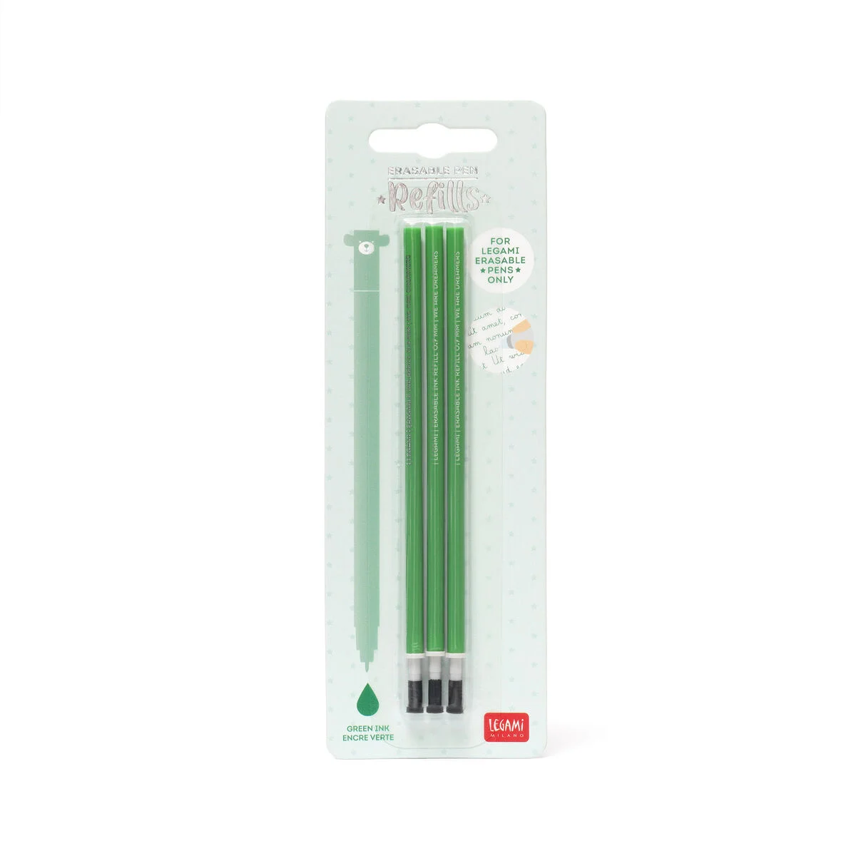 Legami Erasable Pen - Refills Green