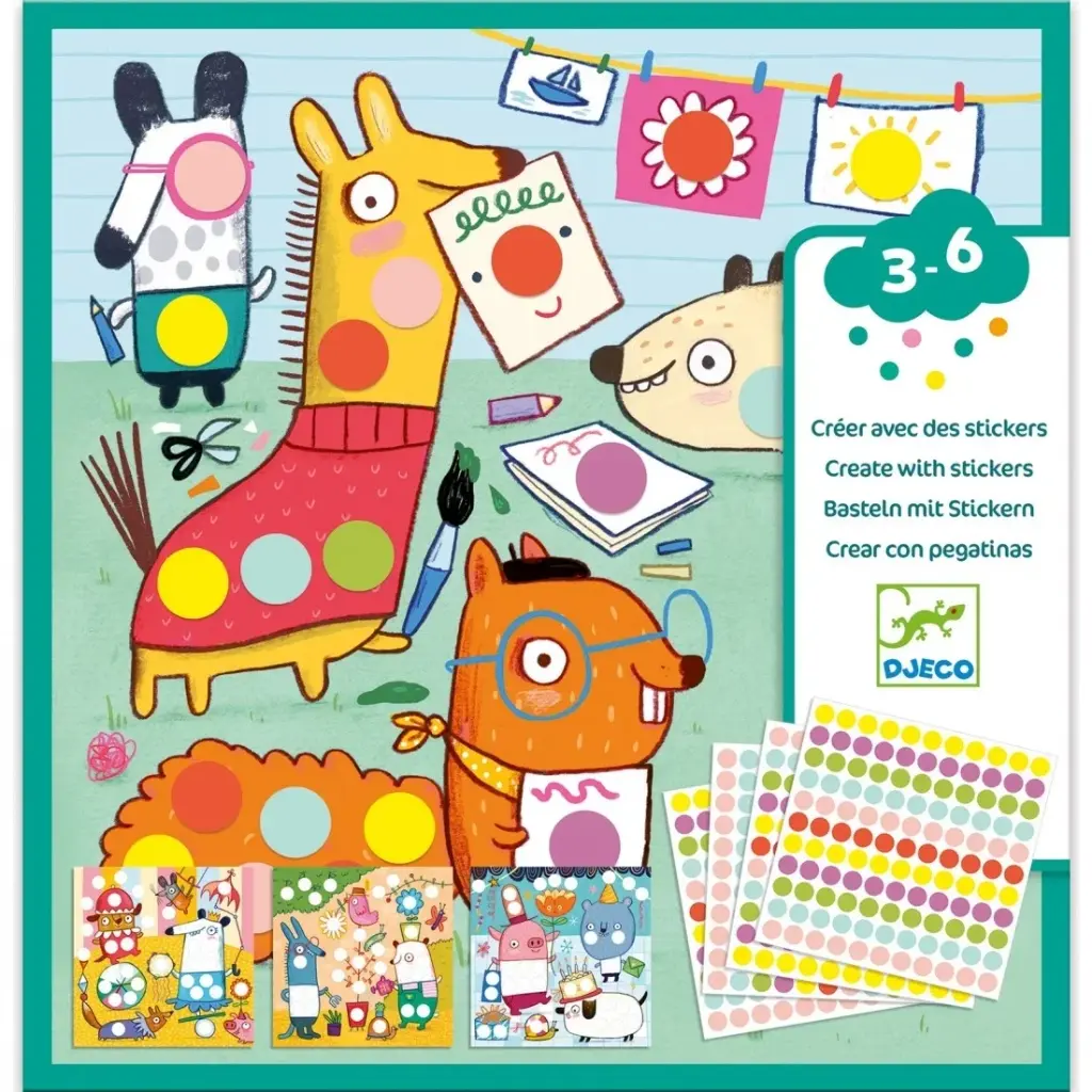Créer avec des stickers - Gommettes rond