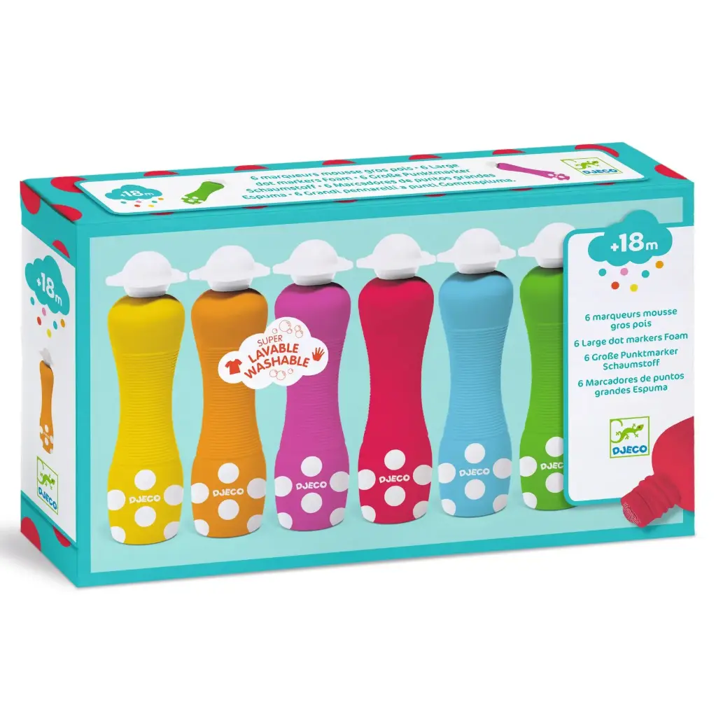 [DJ09002] 6 marqueurs mousse