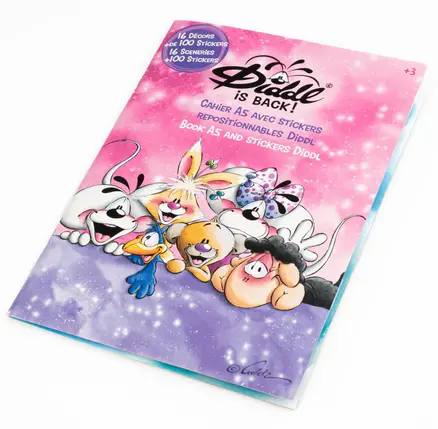 Diddl - Cahier avec stickers repositionn