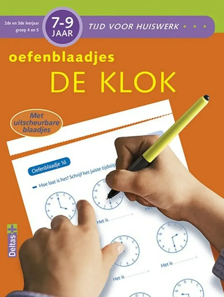 Tijd voor huiswerk - Oefenblaadjes De klok 2de/3de leerjaar