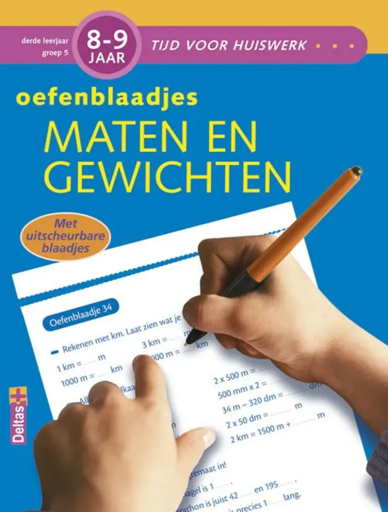 Oefenblaadjes - Maten en gewichten 3de