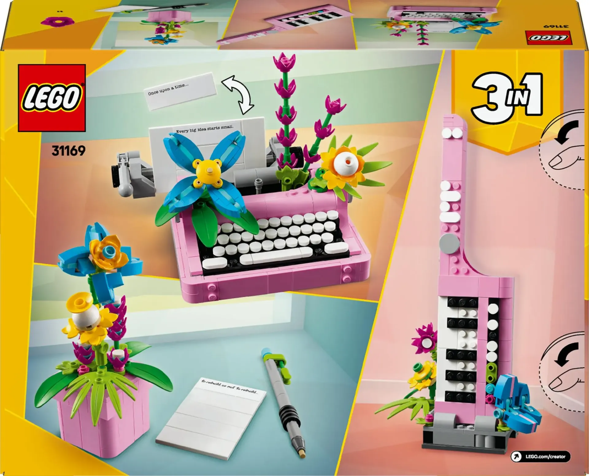 Lego Creator - La machine à écrire avec des fleurs