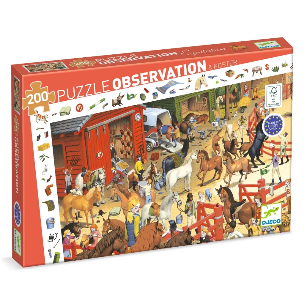 Observatiepuzzel - Paardrijden 6+