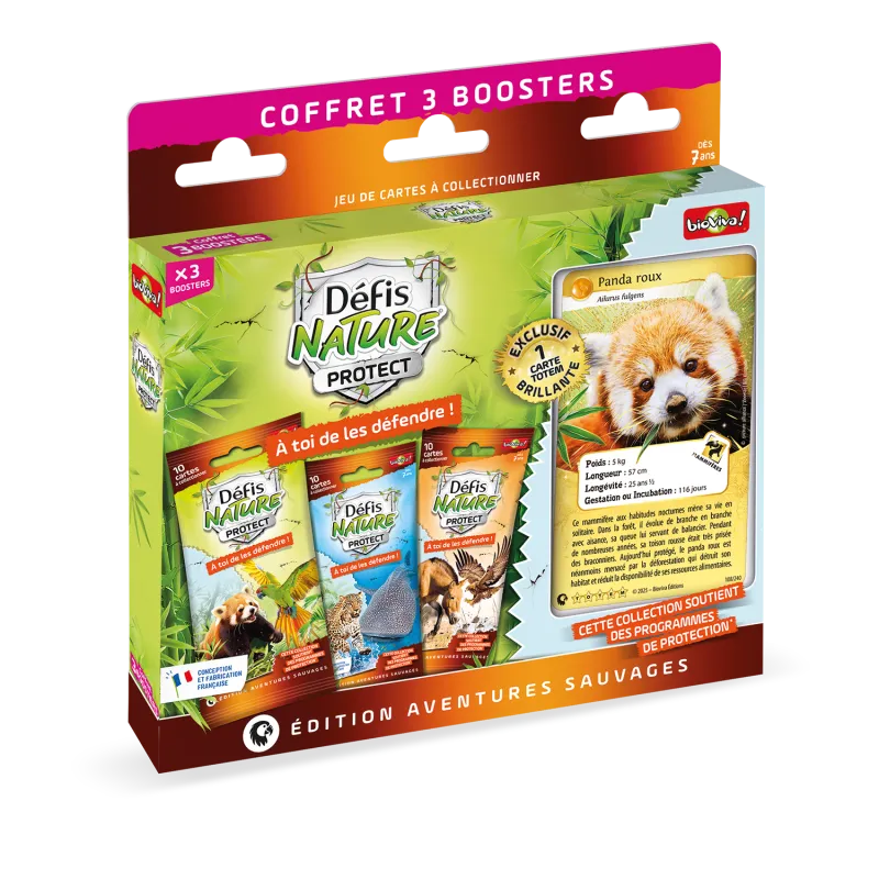 [3472] Défis Nature Protect - Coffret 3 Boosters: Panda Rouge 