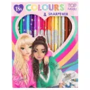 TOPModel - Set de 18 crayons de couleur avec taille-crayon