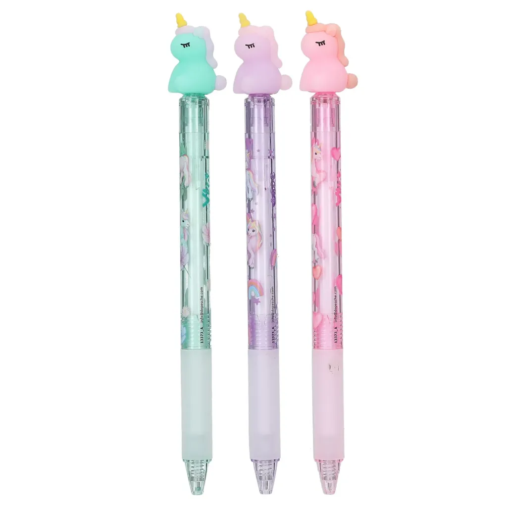 Ylvi - Uitgumbare gelpen met eenhoorn assortiment