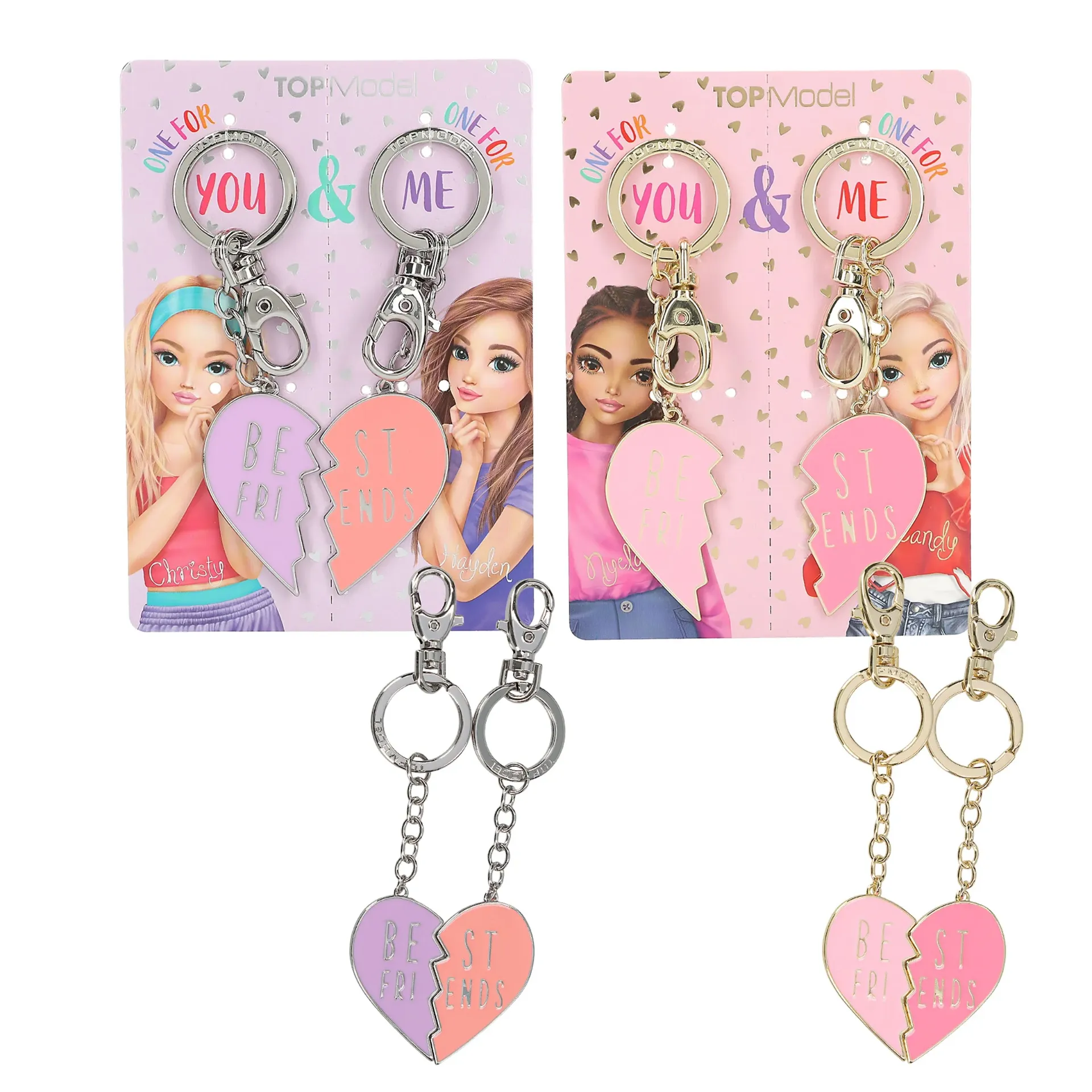TOPModel - Sleutelhangers hart BFF assortiment