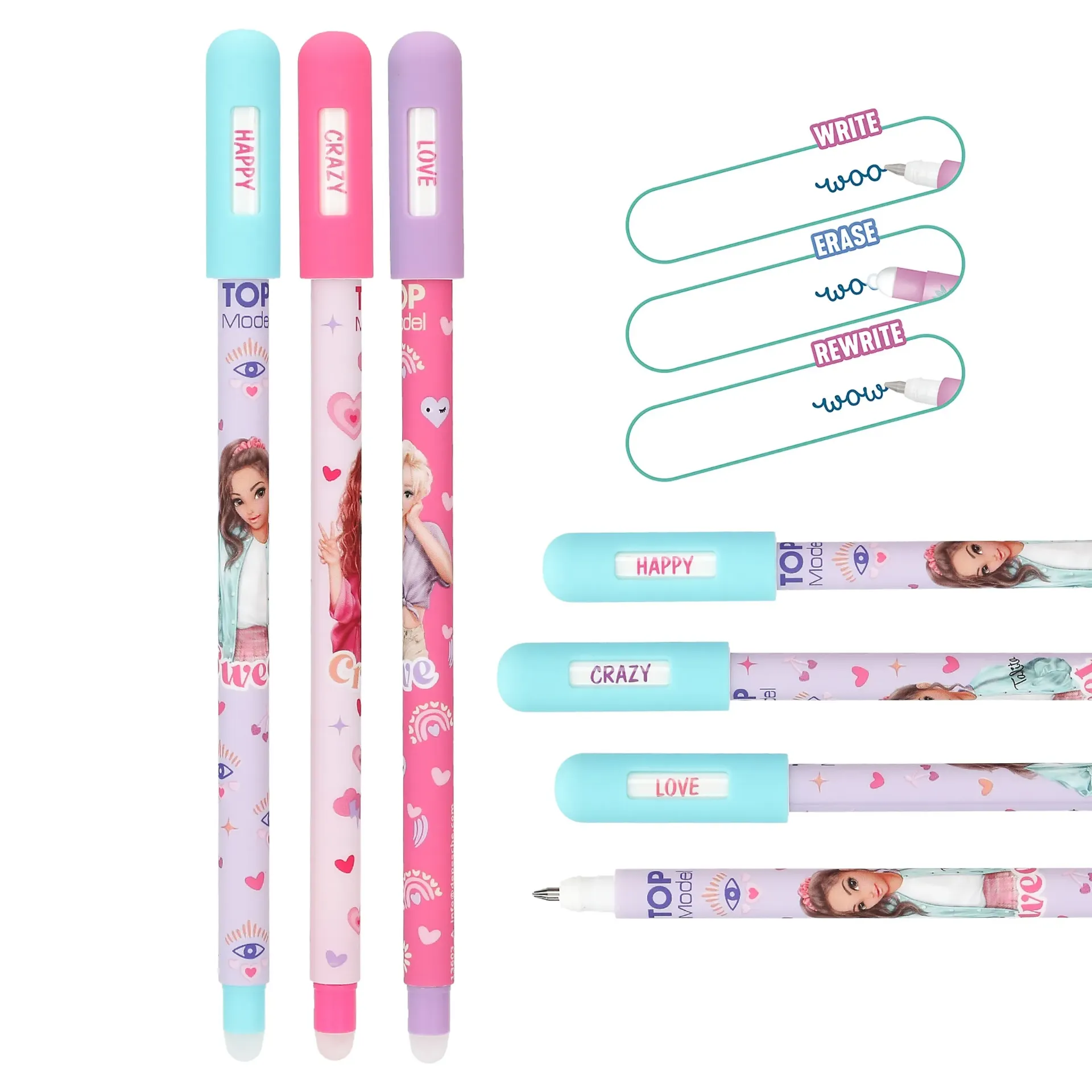 [13603] TOPModel - Uitgumbare gelpen assortiment