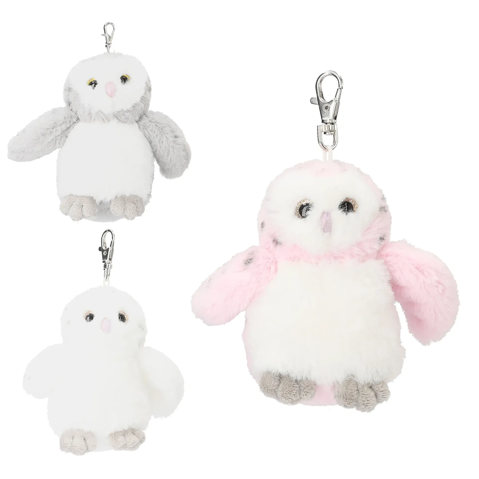 [13770] SNUKIS - Pendentif en peluche Hibou assortiment