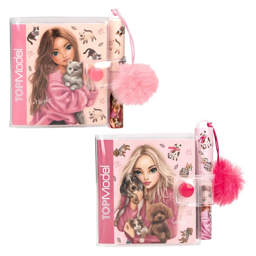 TOPModel - Mini bloc-notes avec stylo Fur Ever Friends assortiment