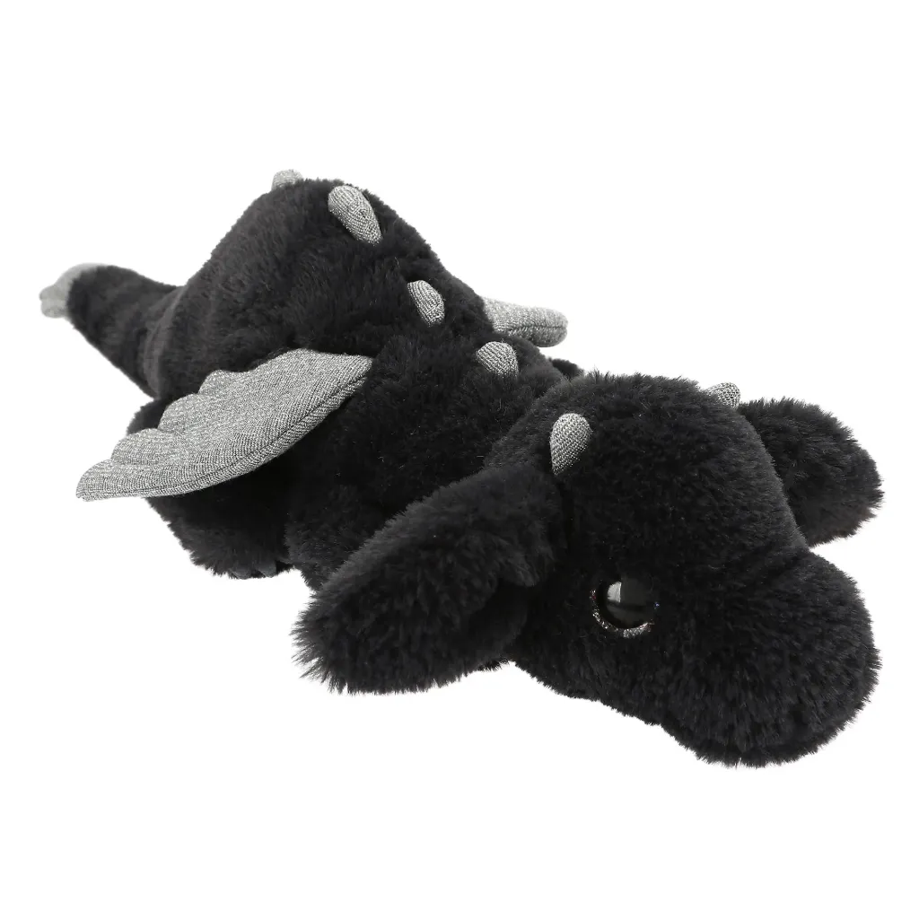 [14182] SNUKIS - Dragon en peluche, noir